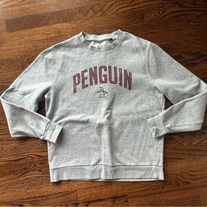 Original Penguin Gray Logo Crewneck Sweatshirt Men’s L